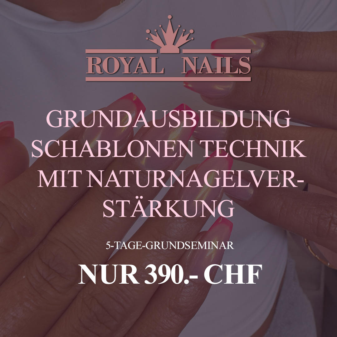 GRUNDAUSBILDUNG SCHABLONEN TECHNIK MIT NATURNAGELVERSTÄRKUNG